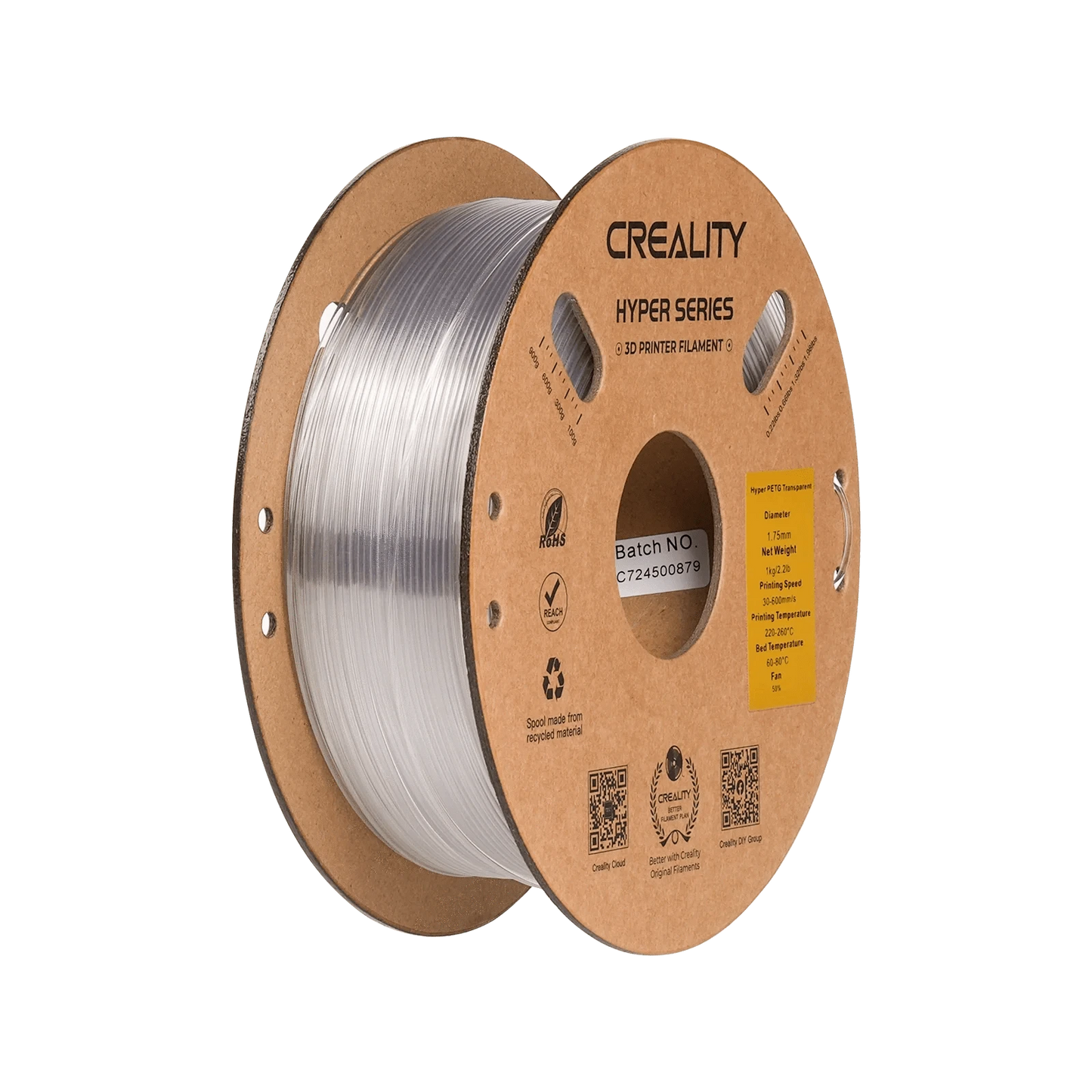 CrealityUAE Hyper PETG Transparent Filament