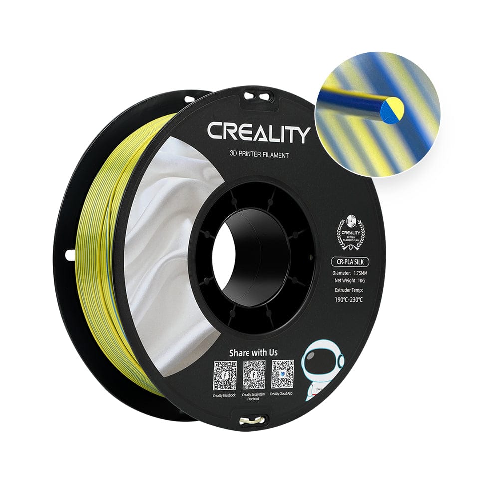 CrealityUAE FILAMENT CREALITY CR SILK PLA Yellow-Blue 1KG 1.75mm