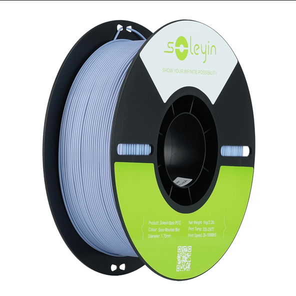 CrealityUAE Filament Soleyin Basic PETG Snow Mountain Blue 1KG 1.75MM