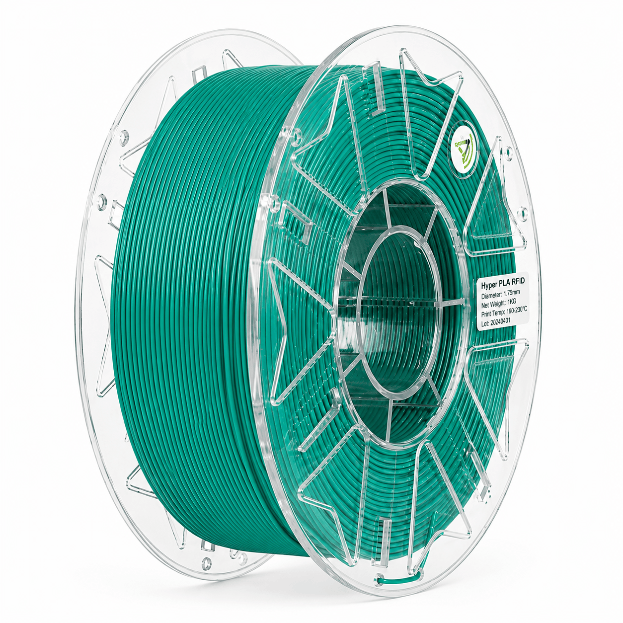 CrealityUAE Hyper PLA RFID Ultramarine Green Creality Filament 1.75mm 1KG