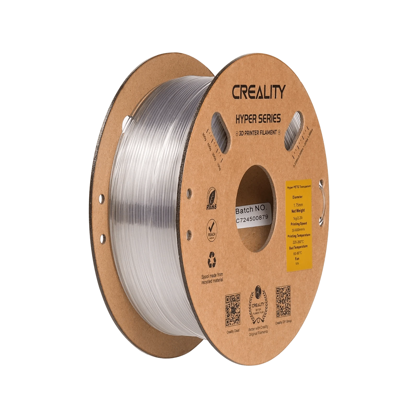 CrealityUAE Hyper PETG Transparent Filament