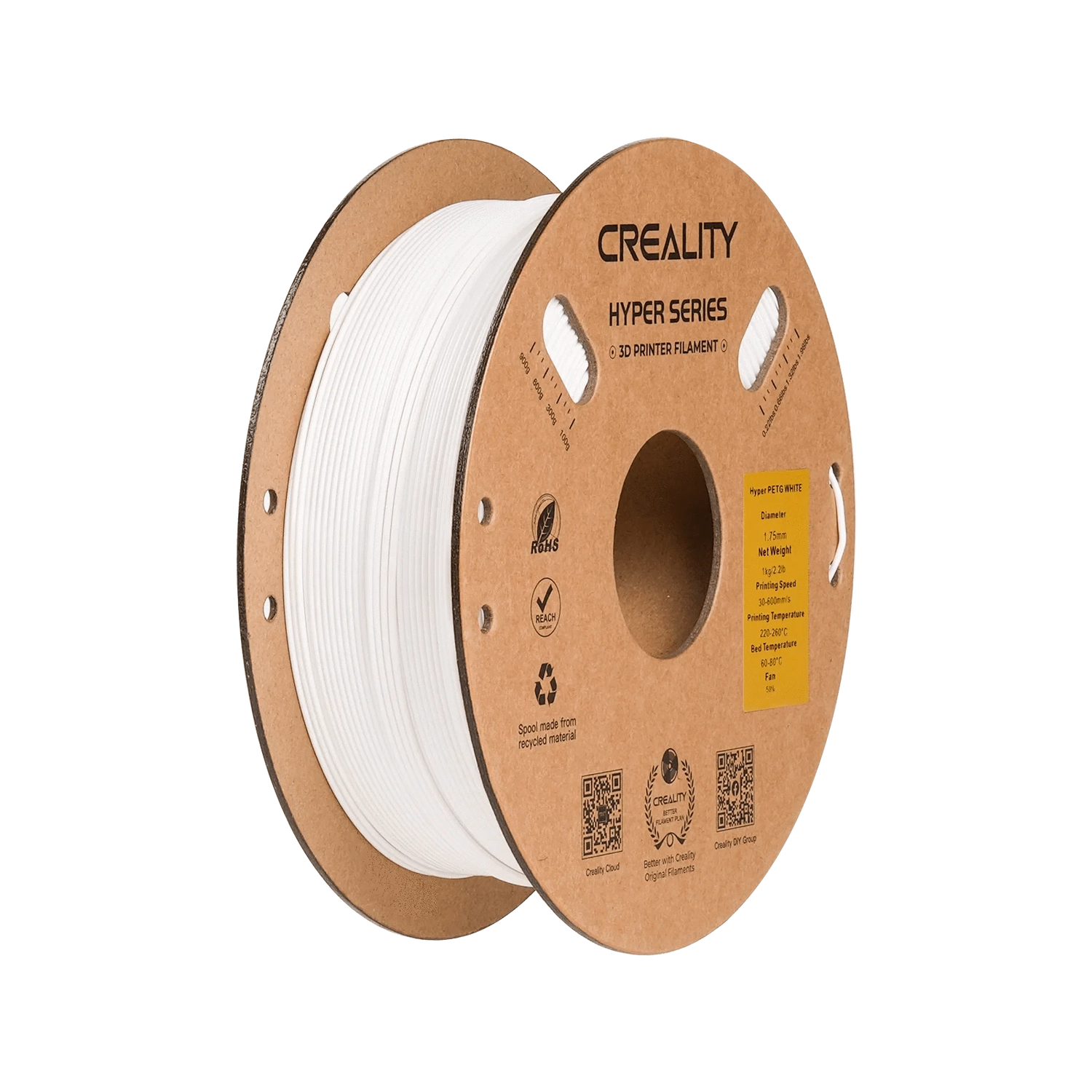 CrealityUAE Hyper PETG WHITE Filament