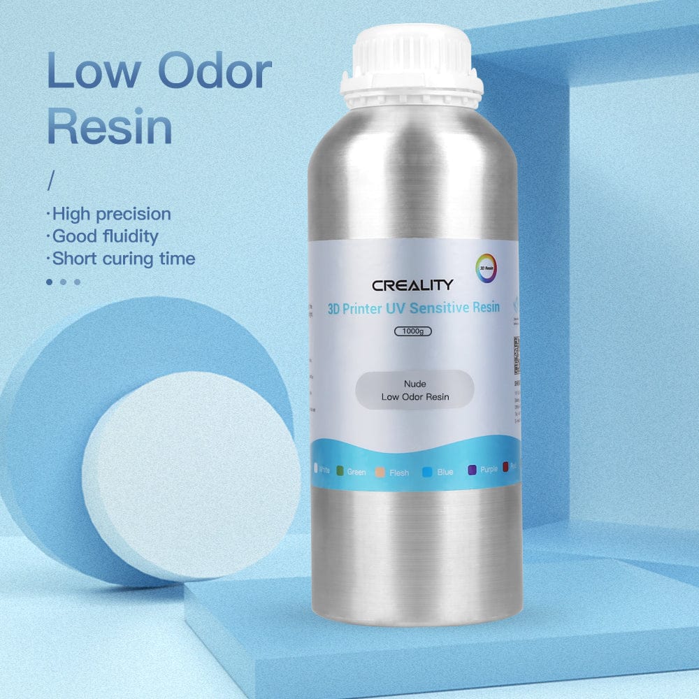 CrealityUAE RESIN CREALITY LOW ODOR RIGID RESIN 500G ALUMINUM BOTTLE GREY